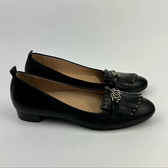 Ukies Leona Black Leather Kiltie Flats Shoes Size 7.5 See Photos For Details - Picture 11 of 11